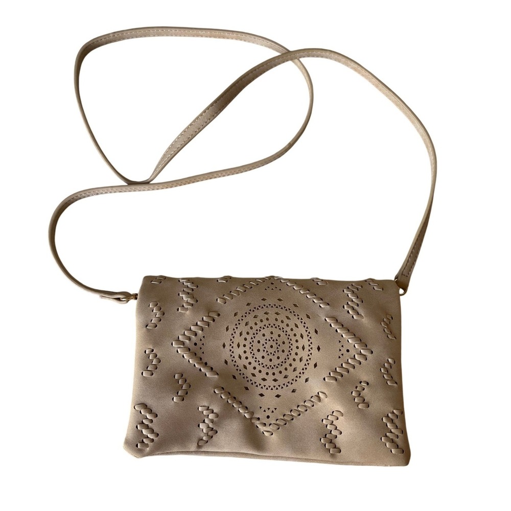 Anthropologie Street Level Vegan Suede Leather Crossbody